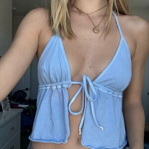 Mora Girls Light Blue Halter Top